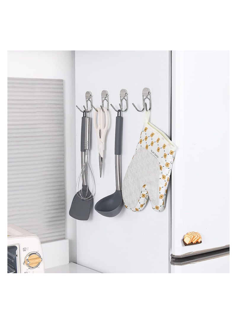 SOLARAE U Shape Strong Magnetic Hooks, Heavy Duty 304 Stainless Steel Hooks, Hanging Hooks for Indoor Outdoor Hanging, Refrigerator, Grill, Kitchen (4 Pcs - 1.0in-2 40Lbs) - Image 3