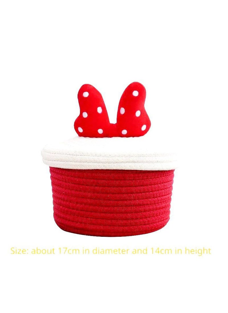 Generic A very chic linen bow cover box for multiple uses. It can be used in the office or bedroom. z  - Image 1