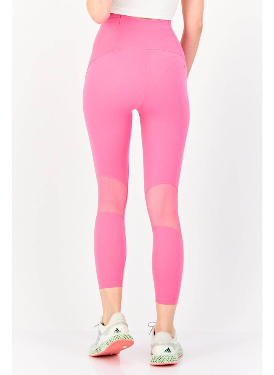 Adidas Women Sportswear Fit Pull On Training Leggings, Pink  - Image 3