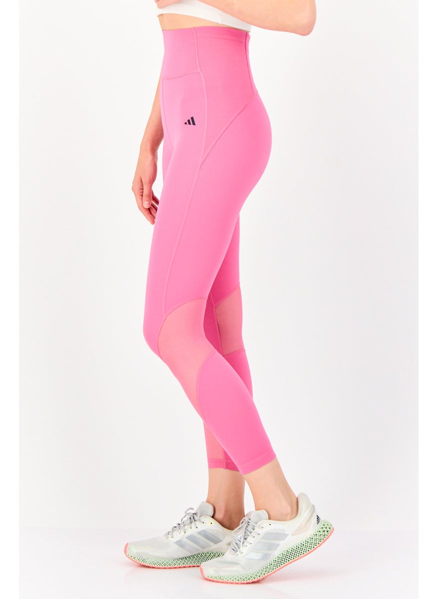 Adidas Women Sportswear Fit Pull On Training Leggings, Pink  - Image 2