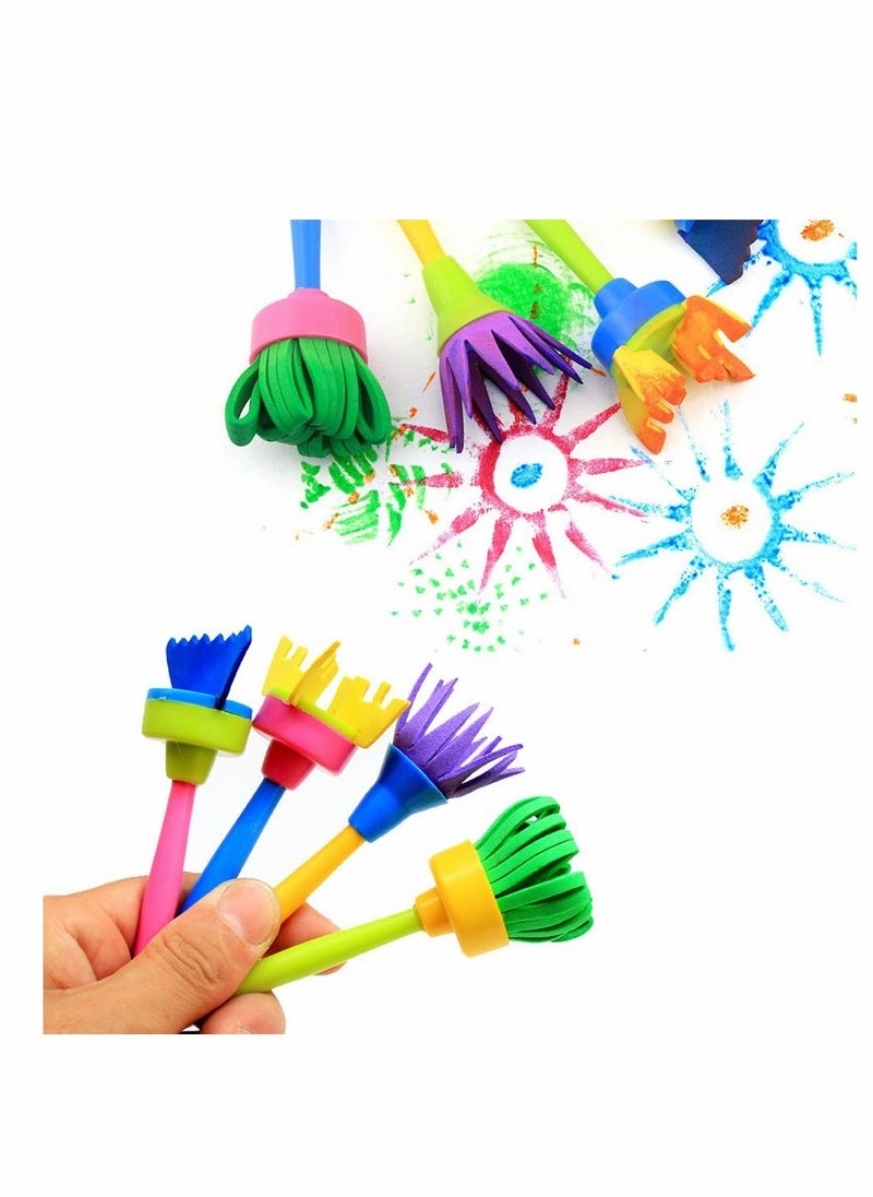 Kids Paint Brushes Sponge Kits, 29 pcs Painting Drawing Tools, Children Early DIY Learning Sets Arts and Crafts for toddlers  - Image 4