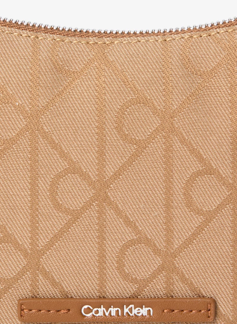 CALVIN KLEIN Emblem Jacquard Convertible Crossbody Bag - Image 3