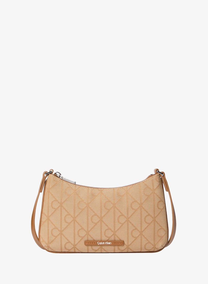 CALVIN KLEIN Emblem Jacquard Convertible Crossbody Bag - Image 1