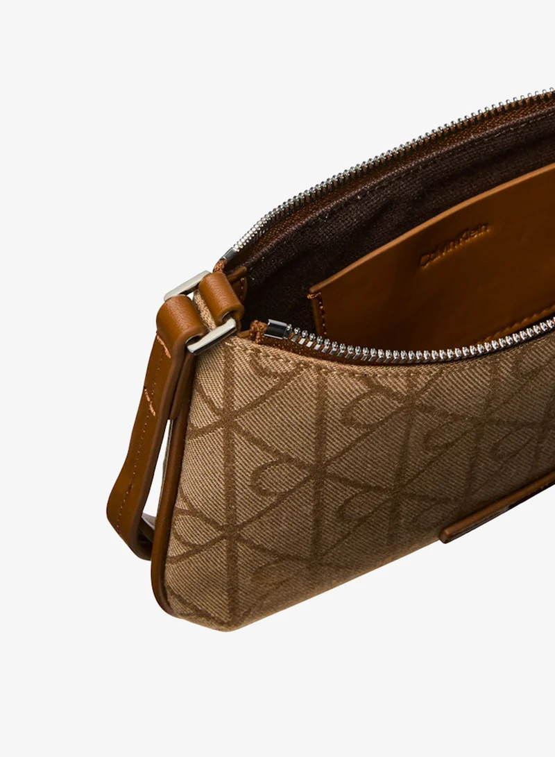 Calvin Klein Cornstalk/TBD AOP JQD Emblem Jacquard Convertible Crossbody Bag for Women | Best Price UAE