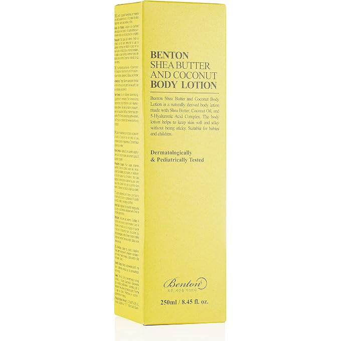 BENTON Shea Butter and Coconut Body Lotion (8.45 fl. oz.) - Dermatologically Tested Mild Body Lotion for Whole Family, Moisturizing & Nourishing Body Care for Rough and Senstive Itchy Skin - Image 3