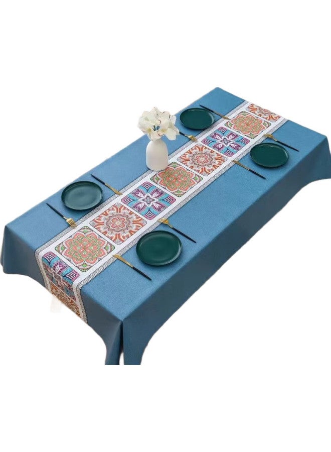 Moon Time Mengting Tablecloth, Waterproof And Oil-Proof, Washable, Dining Table Cover, Rectangular Table Mat, Thickened Table Pad, Placemat - Image 2