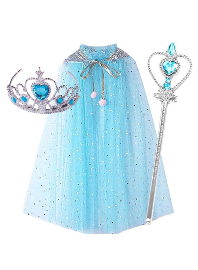 Aisha Cloak Suit  Performance Clothes Children's Glow Dress Year Toys Gifts For Kids-Color:Elsa Rainbow Cloak - Image 2
