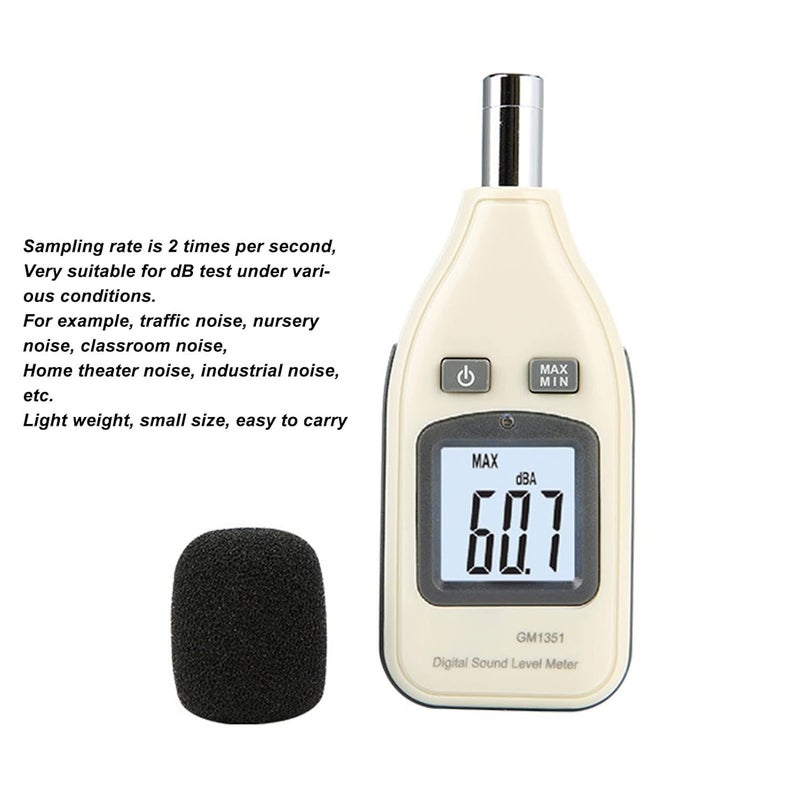 Digital Sound Level Meter 30 130 DB Range 0 1dB Accuracy Backlit LCD Portable Noise Detector - Image 3