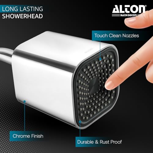 ALTON SHR22505, ABS, 4-INCH Square Single Flow Overhead Shower With Arm and Wall Flange - Image 5