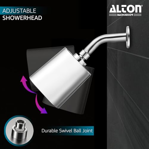 ALTON SHR22505, ABS, 4-INCH Square Single Flow Overhead Shower With Arm and Wall Flange - Image 4
