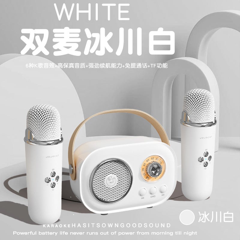 Microphone Bluetooth Audio With Microphone Singing Audio All-In-One Gift Custom Outdoor Portable Karaoke Speaker - Image 1