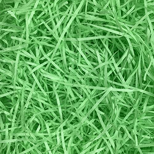 PEVOGON Green Easter Grass Filler Paper Shreds for Easter Basket Gift Packaging Filling Egg Stuffer Party Supplies Decoration 200G - Image 2