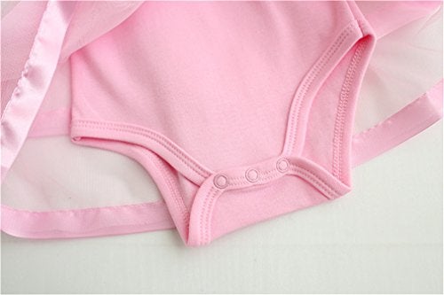 Niyage Baby Girls Clothes Dress Headband Shoes 3 Pcs Set Flowers Party Outfit Romper Dress-Pink 3-6 Months - Image 5
