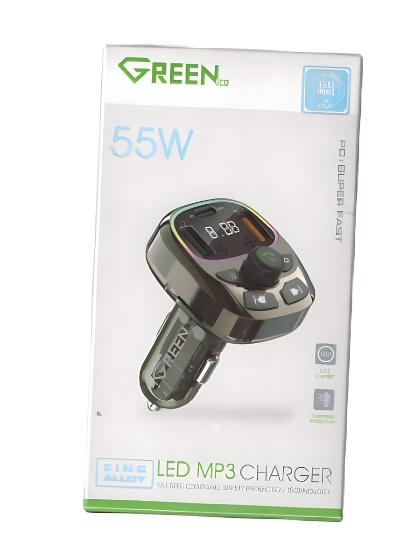 Greeeen GREEN GE-Y085 LED MP3 Modulator with 55W Car Charger - Image 2