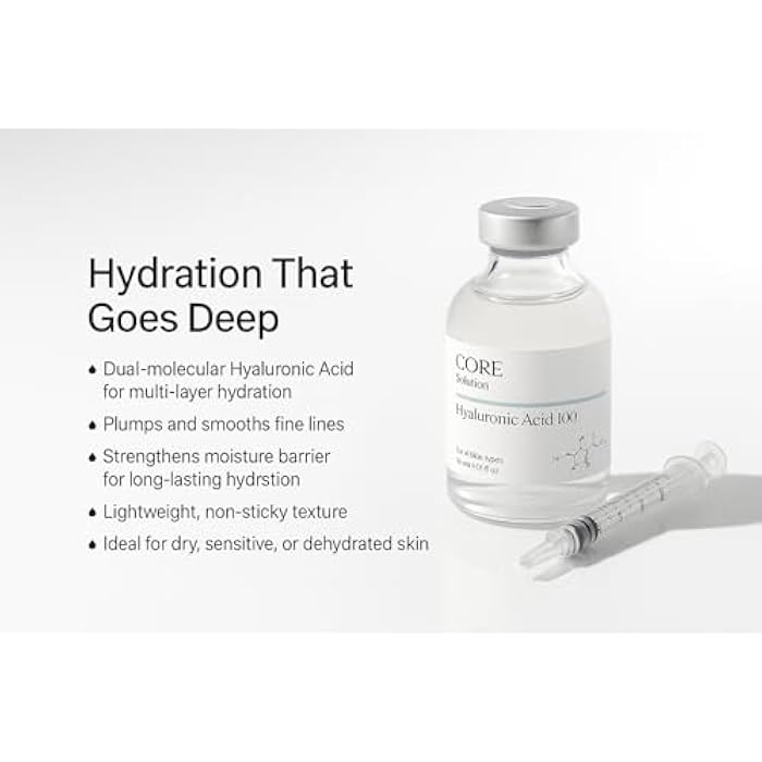 MATRIGEN FEEL MATRIGEN Hyaluronic Acid 100 Ampoule – Deep Hydration Serum for Dry, Dehydrated, or Sensitive Skin – 30mL + Needleless Syringe - Image 5