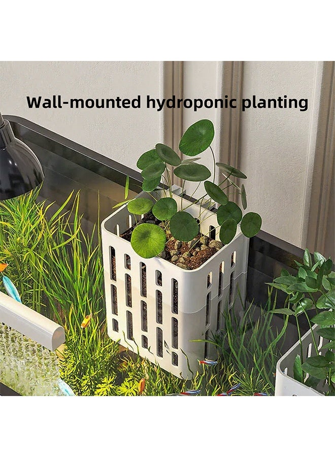 خزان الأسماك ومجموعة الملحقات ، خزان الأسماك المواد AS ، فلتر مضخة الأكسجين ، مصباح النبات المائي ، مناسب للمنزل والمتجر والديكور في الحوض.  (متوسط الحجم) - Image 4