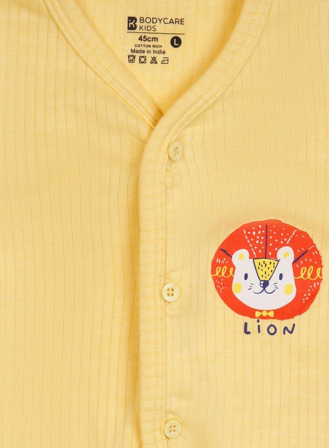 BODYCARE Unisex Baby Thermal Top & Bottom Set (New Born to 18 Months) (1, Lemon, 12-18M) - Image 3