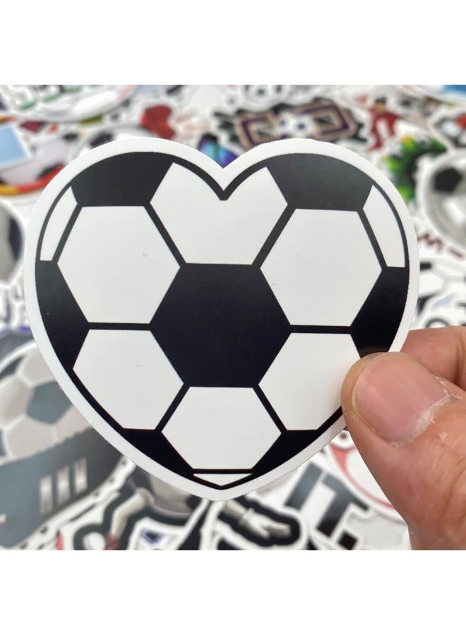 AOWDIAO 100 Pieces Soccer Stickers, Vinyl Soccer Water Bottle Stickers Pack, Soccer Gifts for Soccer Lovers, Soccer Party Favors, Soccer Decorations - Image 5