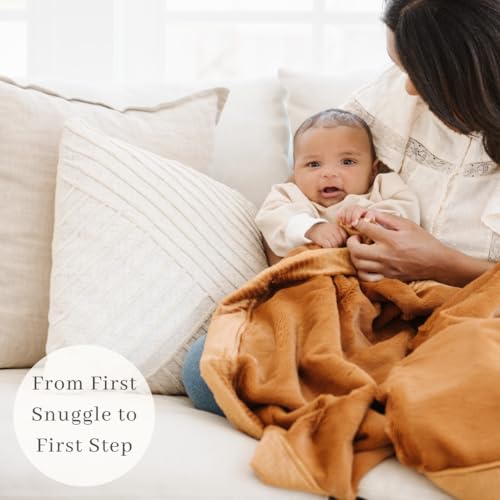 SARANONI Luxury Receiving Blankets for Babies | Ultra-Soft Lush and Boutique Quality Baby Blanket | Ballet Slipper Pink - 40" x 30" - Image 4