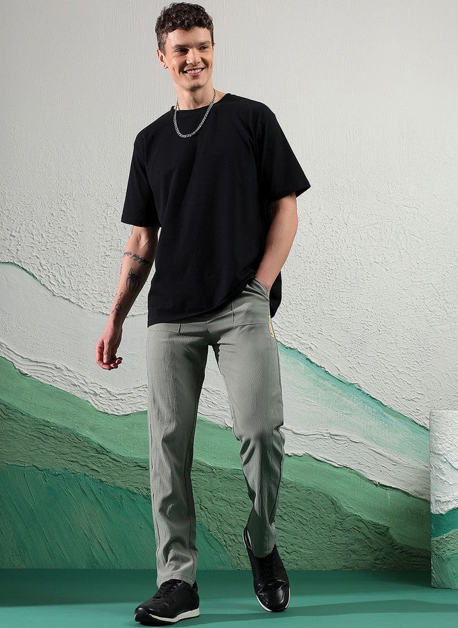 POPCULTR Grey Slim Fit Chinos for Men - Image 5