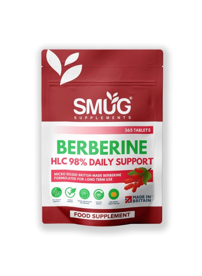 Smug Supplements Berberine HCL British Made 98% Pure ,Supports Healthy Blood Sugar Levels - 365 Tablets - Image 5