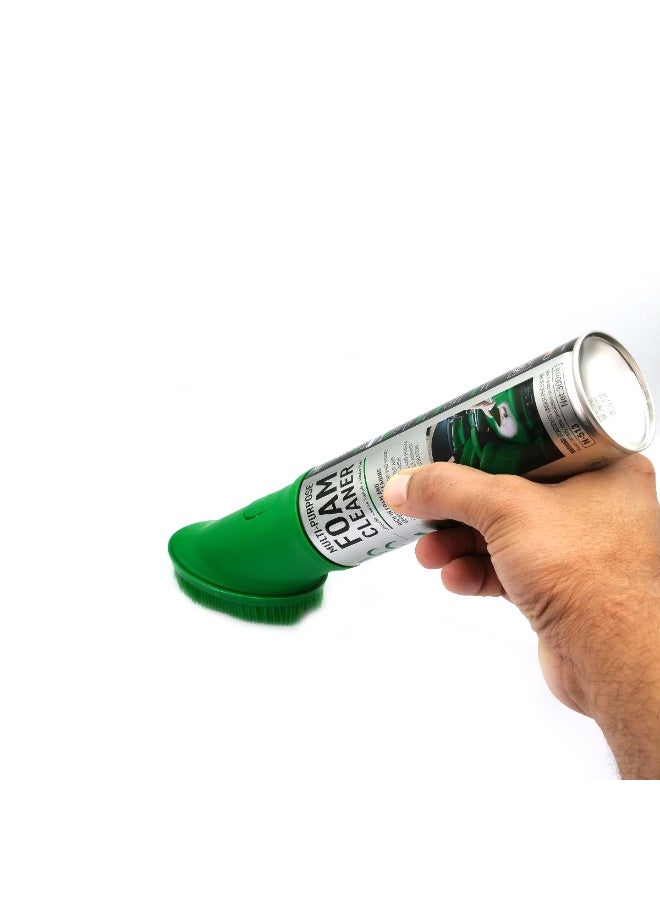 NORA Multi-Purpose Foam Cleaner N-513 300ml with Built-In Scrub Brush for Car Interior, Sofa, Fabric, Leather, Carpet, Plastic, Glass & Home Surfaces, Strong Foaming Action Removes Stains, Dust, Grease & Restores Shine - Image 3