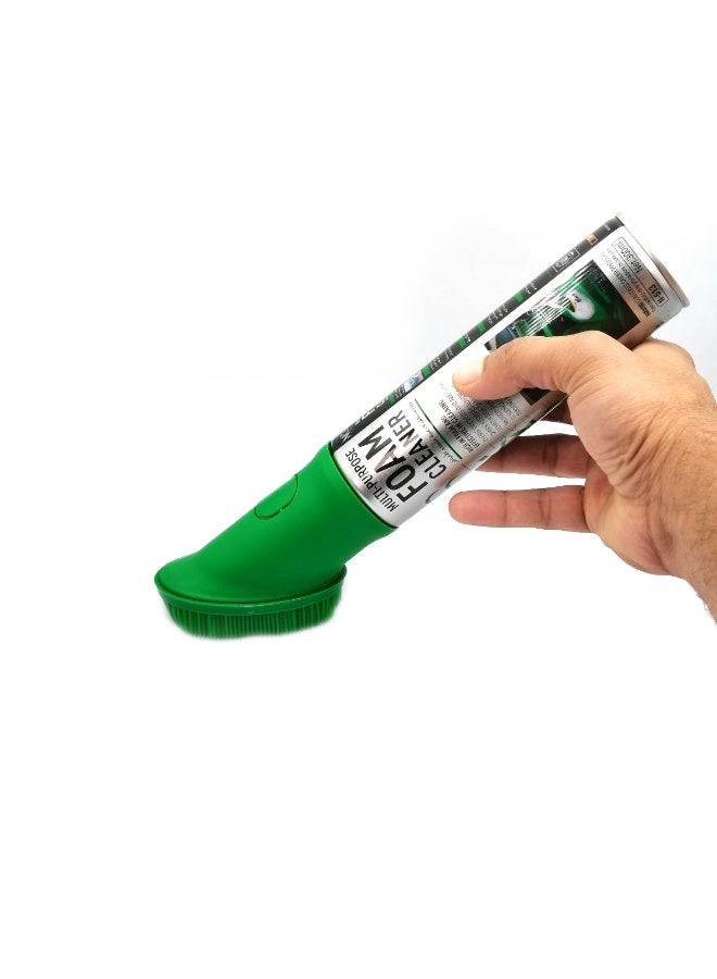NORA Multi-Purpose Foam Cleaner N-513 300ml with Built-In Scrub Brush for Car Interior, Sofa, Fabric, Leather, Carpet, Plastic, Glass & Home Surfaces, Strong Foaming Action Removes Stains, Dust, Grease & Restores Shine - Image 2