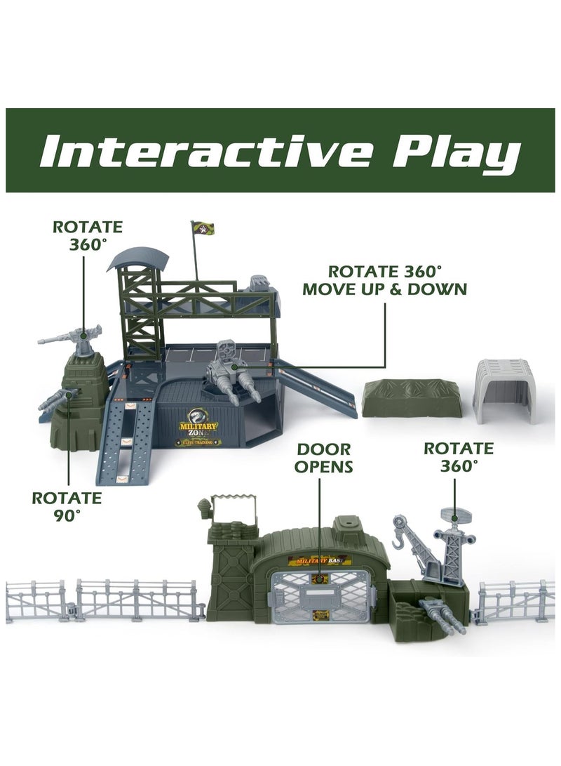 Soofam Airplane Toy Sets with Vehicles, Trucks, Helicopter, Fighter Jet, Play Mat with Accessories, Birthday Gift - Image 4