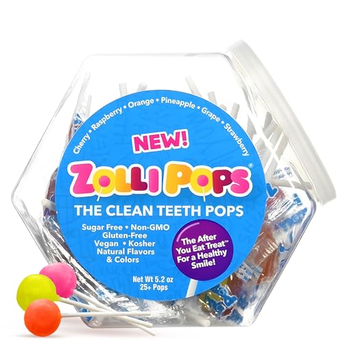 Zollipops Clean Teeth Lollipops Anti Cavity Lollipops Delicious Assorted Flavors Variety 52 Ounce Pack of 1 - Image 1