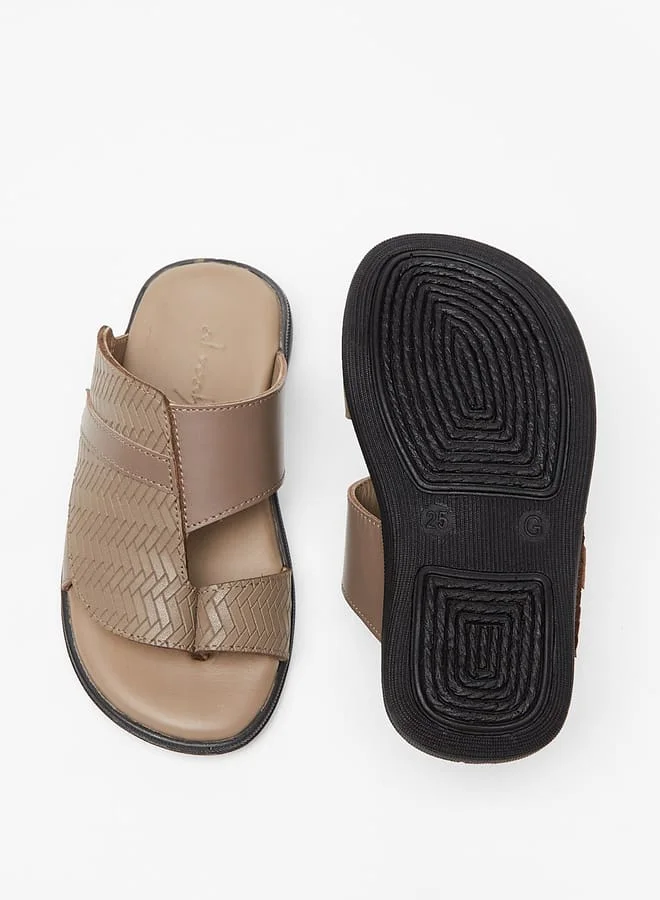 Al Waha Boys Textured Slip-On Arabic Sandals