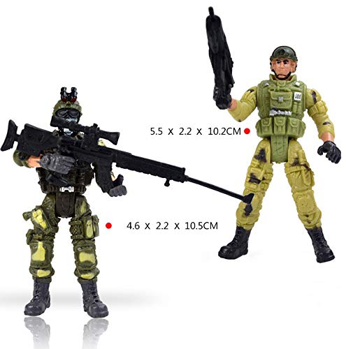 PowerTRC 6 Pcs Army Men Military Action Figures, Special Force Soldiers Toys for Kids 5-7, Army Action Figures with Military Weapons Accessories Toy Soldiers for Boys - Image 4