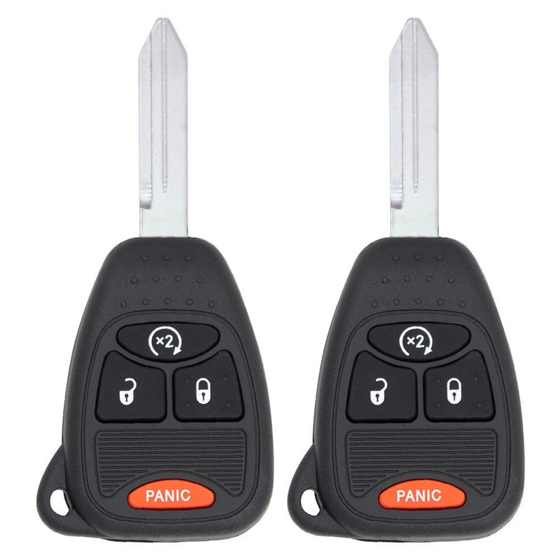 Keyless2Go Replacement for Keyless Entry Remote Car Key Vehicles That Use 4 Button OHT692713AA 2 Pack