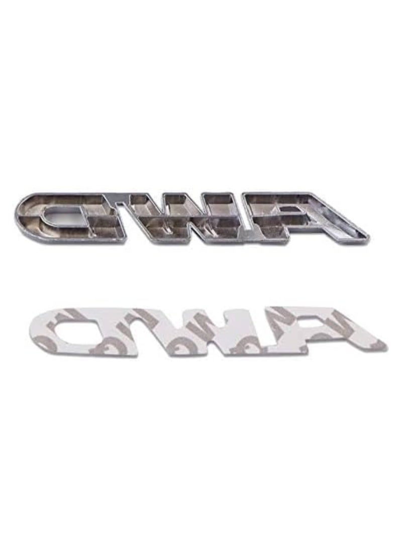 SOLDOUT 3D Car Styling Metal AWD Sticker Car Side Fender Rear Trunk Emblem Badge Sticker Decals For 4x4 SUV AWD Desert Safari Off-Road Vehicle (Silver) - Image 2