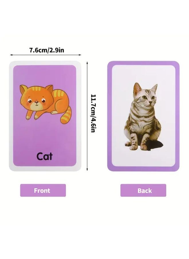 1pc English Flashcards For Kids Time Animals Colors Shapes Vocabulary Learning - Image 3