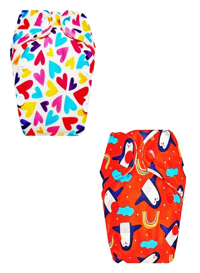 Dumbledo Premium Newborn Cloth Diaper with Integrated Soaker (Pack of 2) | Dry Feel and Comfortable | Leakproof | Adjustable Snaps | Everyday Diapering Essential | 0 - 4 Months | Unisex Baby - Image 1