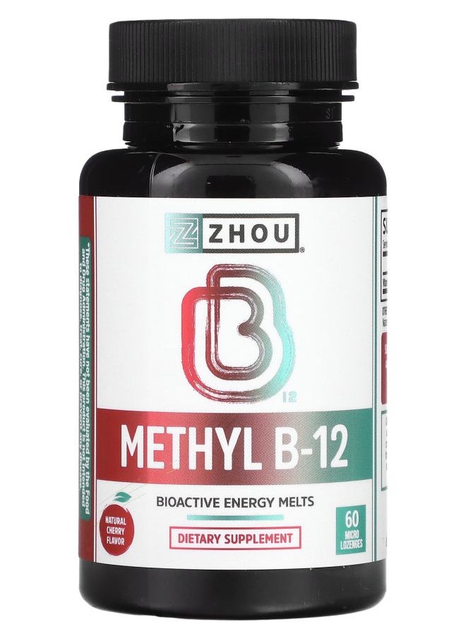 Zhou Nutrition Methyl B-12 Natural Cherry 60 Micro Lozenges 
