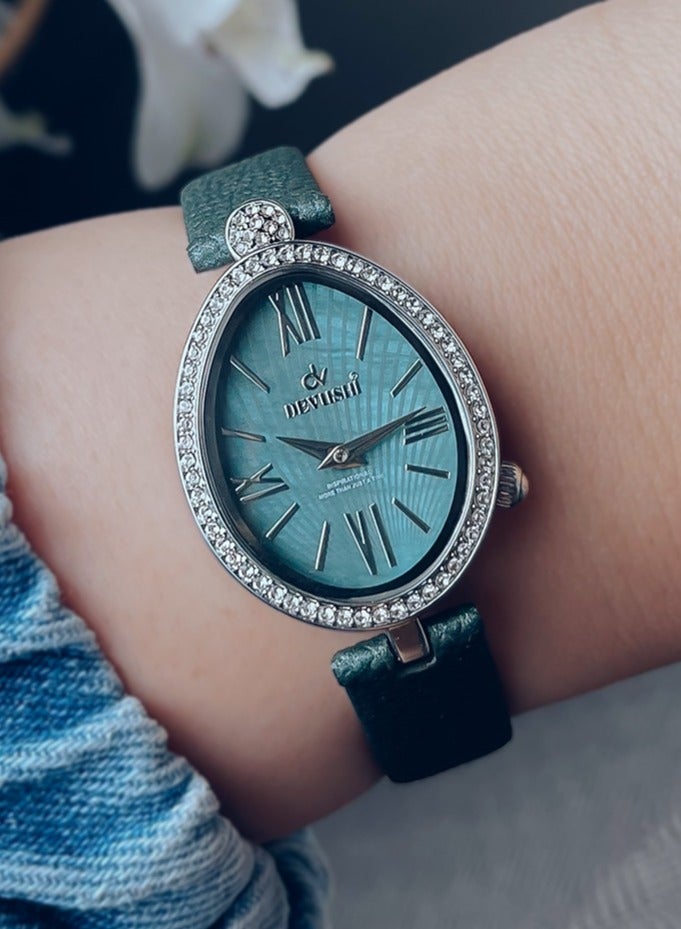 Devushi women's turquoise leather watch - Image 1