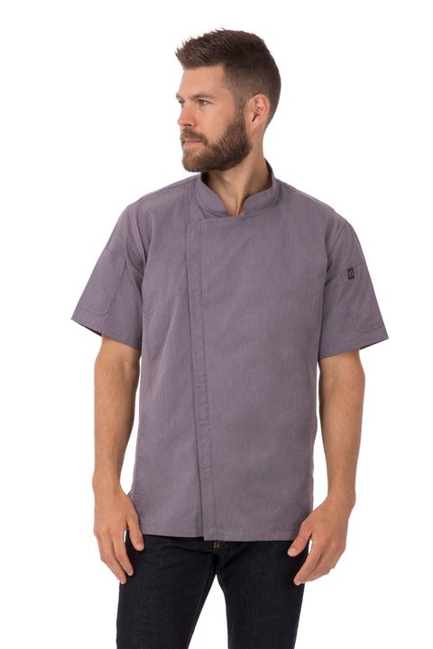 Chef Works Mens Springfield Chef Coat Purple Large