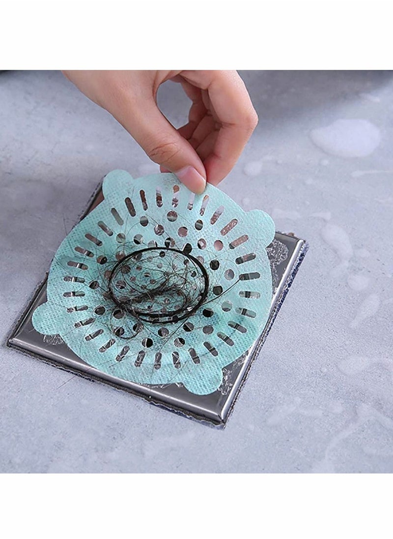 Y&D 10 pcs Disposable Shower Drain Strainer Bathtub Sink Stopper Hair Trap Catcher Sticker Strainers Protectors Cover for Floor Laundry Kitchen Bathroom  - Image 3