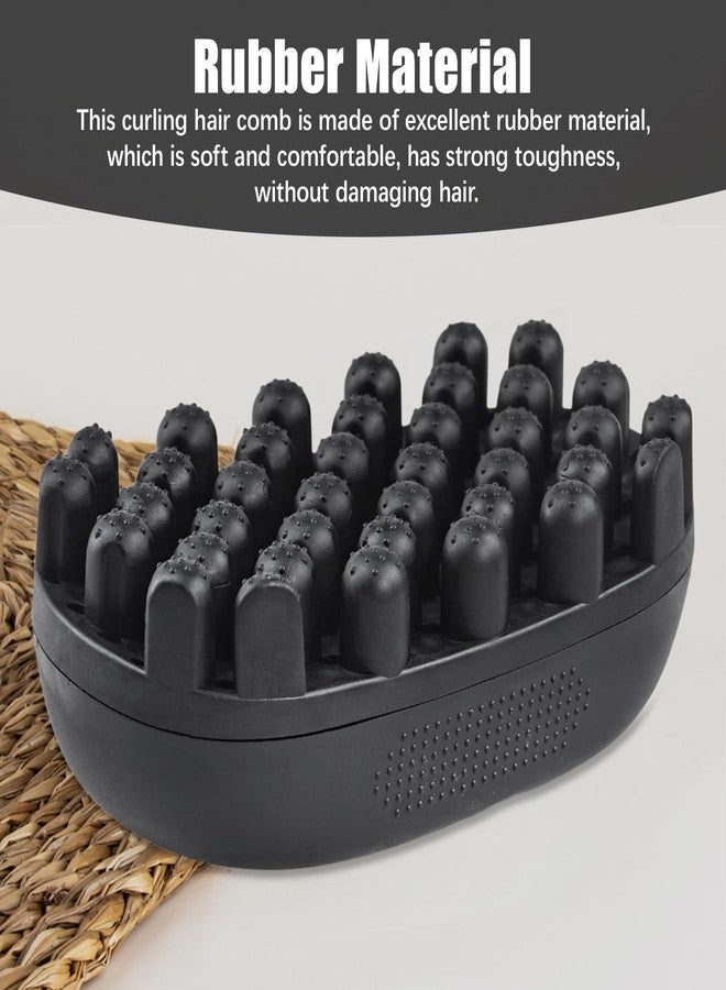 فلاين فرشاة تجعيد الشعر الملتوية، قطعة واحدة، فرشاة تصفيف ملتوية، فرشاة إسفنجية قابلة للغسل للشعر، مشط لتصفيف الضفائر الأفريقية والدريدلوكس للاستخدام المنزلي والصالون، أسود - Image 4