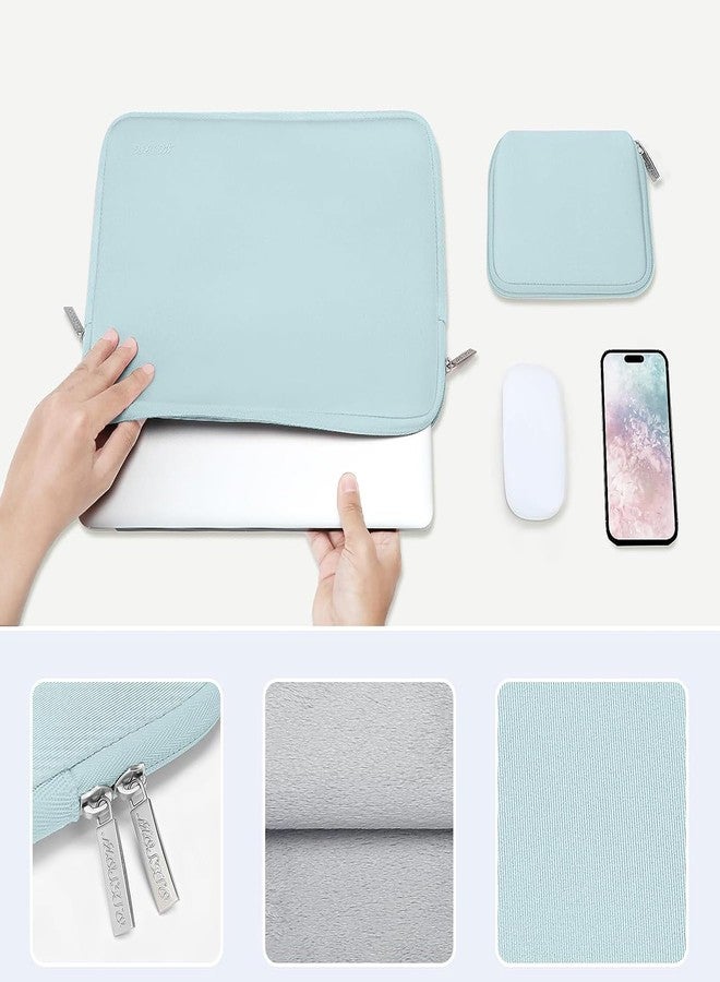 موسيسو جراب MOSISO للكمبيوتر المحمول متوافق مع MacBook Pro 15 بوصة A1990 A1707، وSurface Laptop 4/3 مقاس 15 بوصة، وDell XPS 15 موديل 2020، وThinkPad X1 Yoga (الجيل الأول إلى الرابع)، غطاء حقيبة من النيوبرين مع حافظة صغيرة، أخضر داكن - Image 4