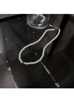 Generic Luxury Beaded Choker Summer Jewelry Titanium steel C buckle-pearl chain 