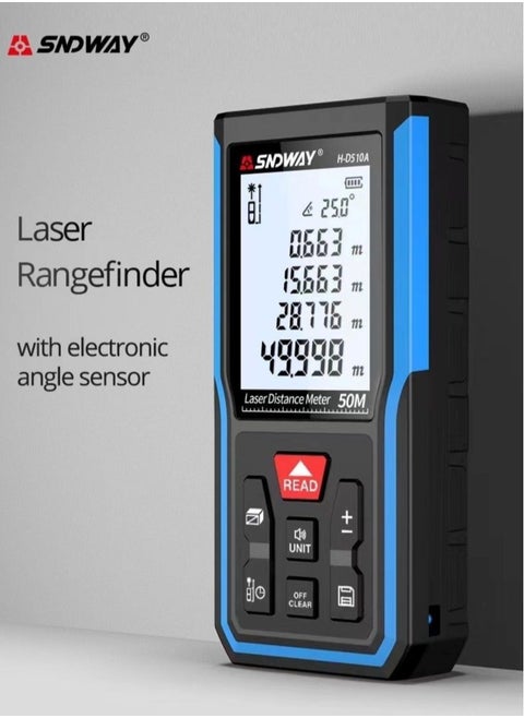 Portable Handheld Digital Laser Distance Meter Range Finder Area Volume Measurement with Angle Indication