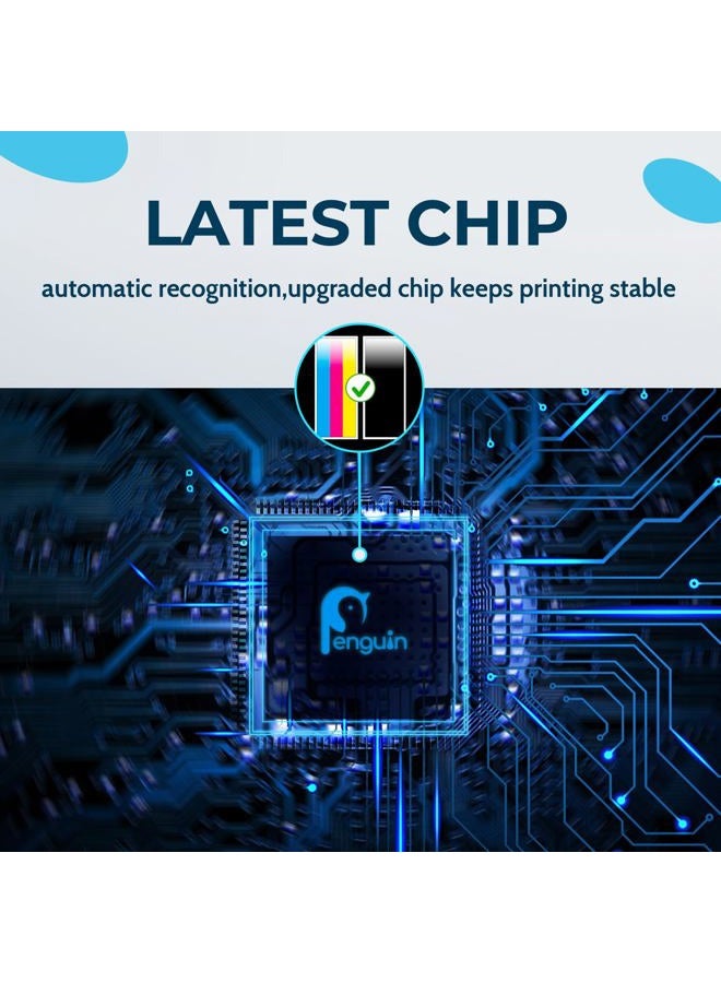 Penguin Remanufactured Printer Ink Cartridge Replacement for HP 63XL ,63 XL (1 Black,1 Color) Used for Deskjet 1110 1111 2130 3636 Envy 4510 4528 Officejet 3830 4650 5252 5222 Includes Bookmark Clip - Image 5