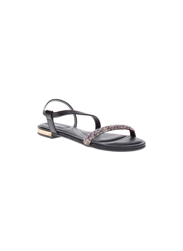 بيرا ريو Beira Rio Ladies Flat Sandals Black | Made In Brazil