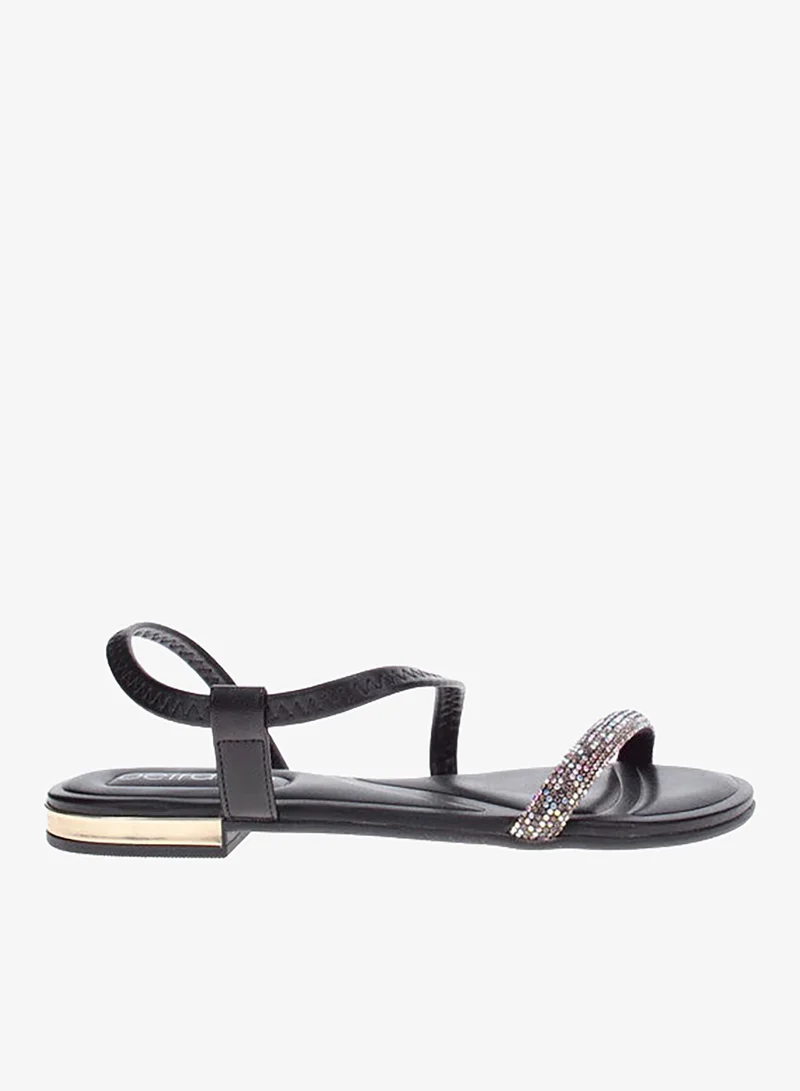 Beira Rio Black Flat Sandals for Women – Stylish Ladies Flat Sandals & Comfortable Flat Slippers for Women | Best Price UAE