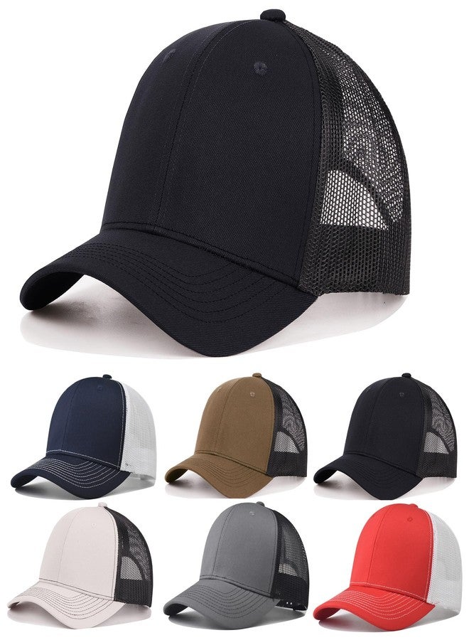 Cmonie 6Pack Unisex Vintage Washed Cotton Baseball Cap Soft Unconstructed Plain Blank Adjustable Size Dad Hat, 6 Pcs-c, One size - Image 1