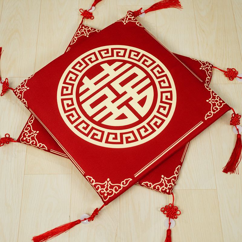 Wedding Thickened Kneeling Cushion Wedding Tea Mat Change To Kneeling Cushion Bride Wedding Cushion Change To Kowtow Wedding Red - Image 4
