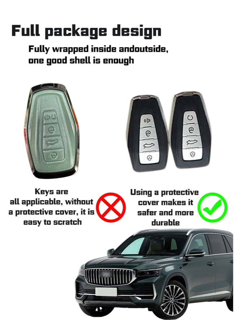 GEELY  Suitable for Geely automobile key protector, which perfectly wraps and protects automobile keys. It is wear-resistant, simple, elegant, fashionable and beautiful. - Image 2