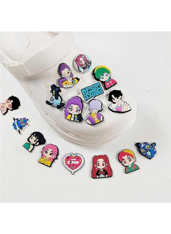 23Pcs Demon movie Hunters Shoe Decoration Charms for Croc Clog Sandals, Shoe Accessories Charms for Adults - Image 3